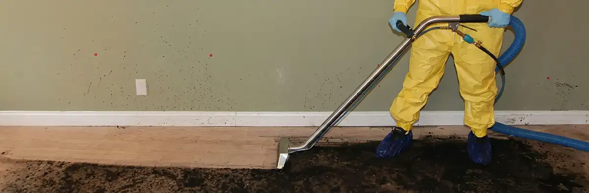 sewage removal service performing deep cleaning and extraction of sewage from an indoor area in Boca Raton, FL